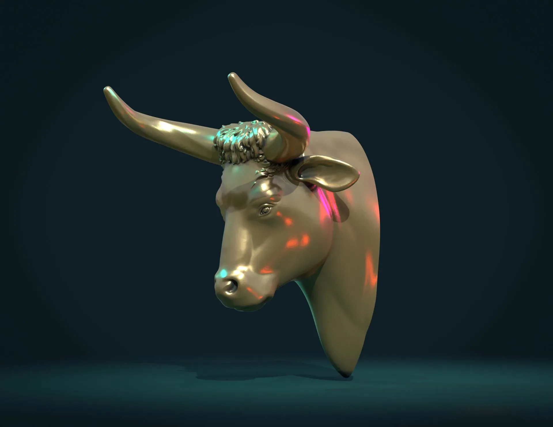 Bull Head - 3D Print Ready