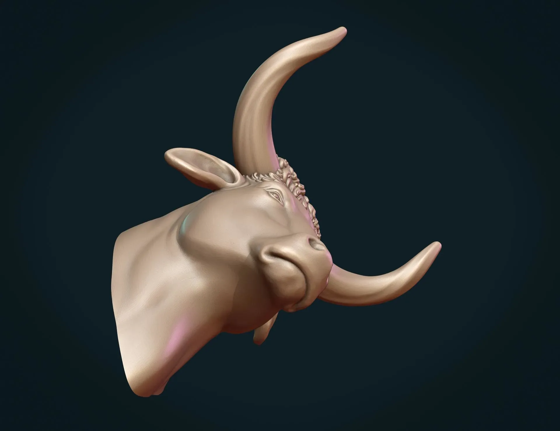 Bull Head - 3D Print Ready