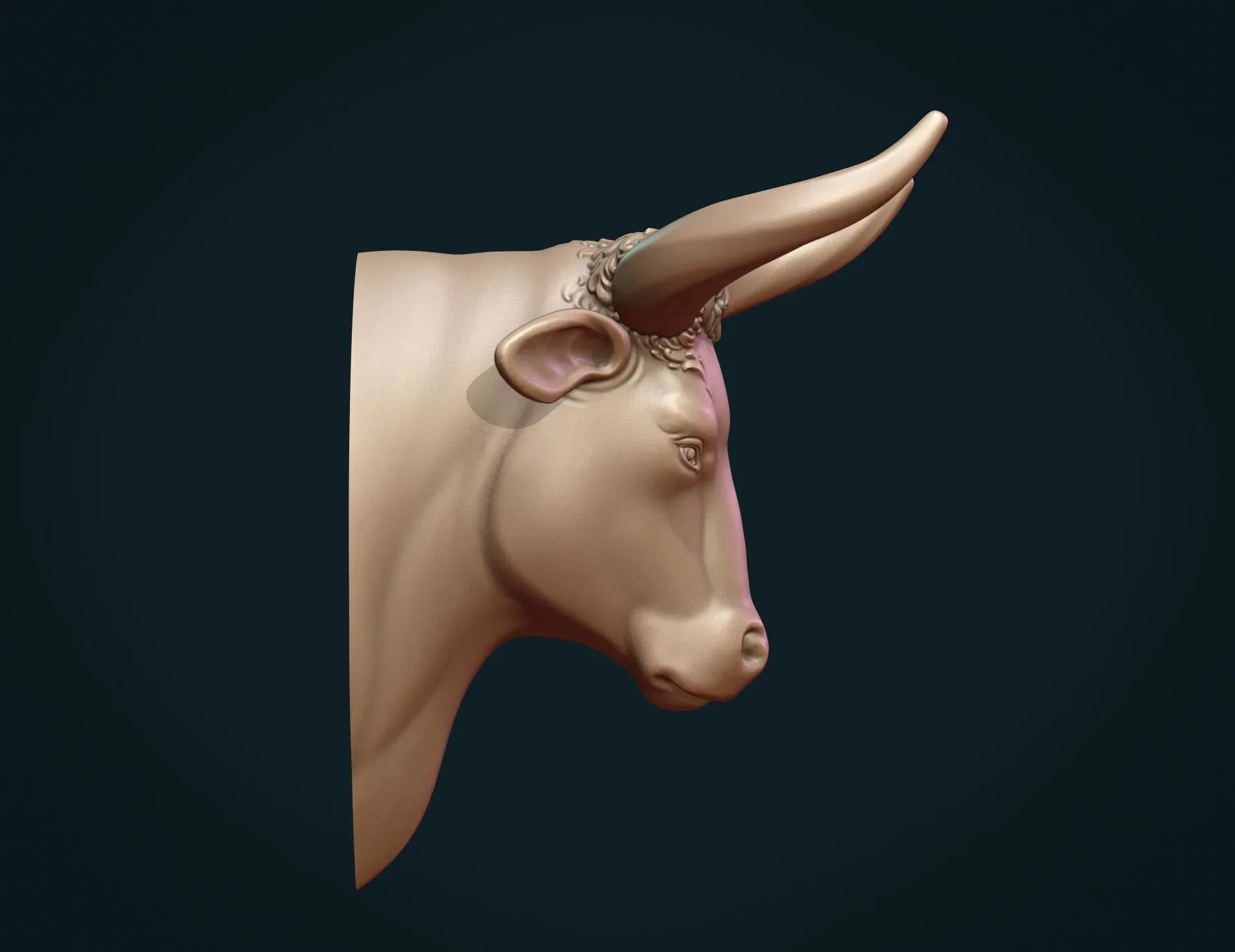 Bull Head - 3D Print Ready