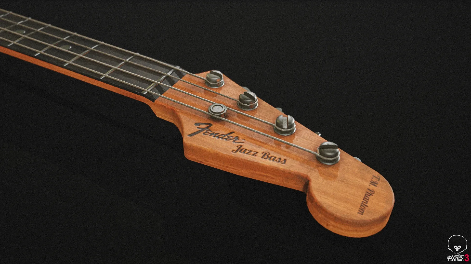 Bass Guitar 3D Model