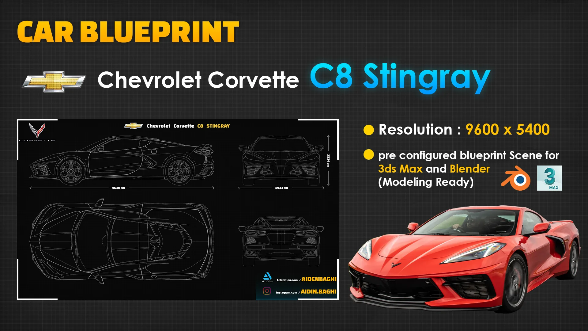 Chevrolet Corvette C8 Stingray Blueprint