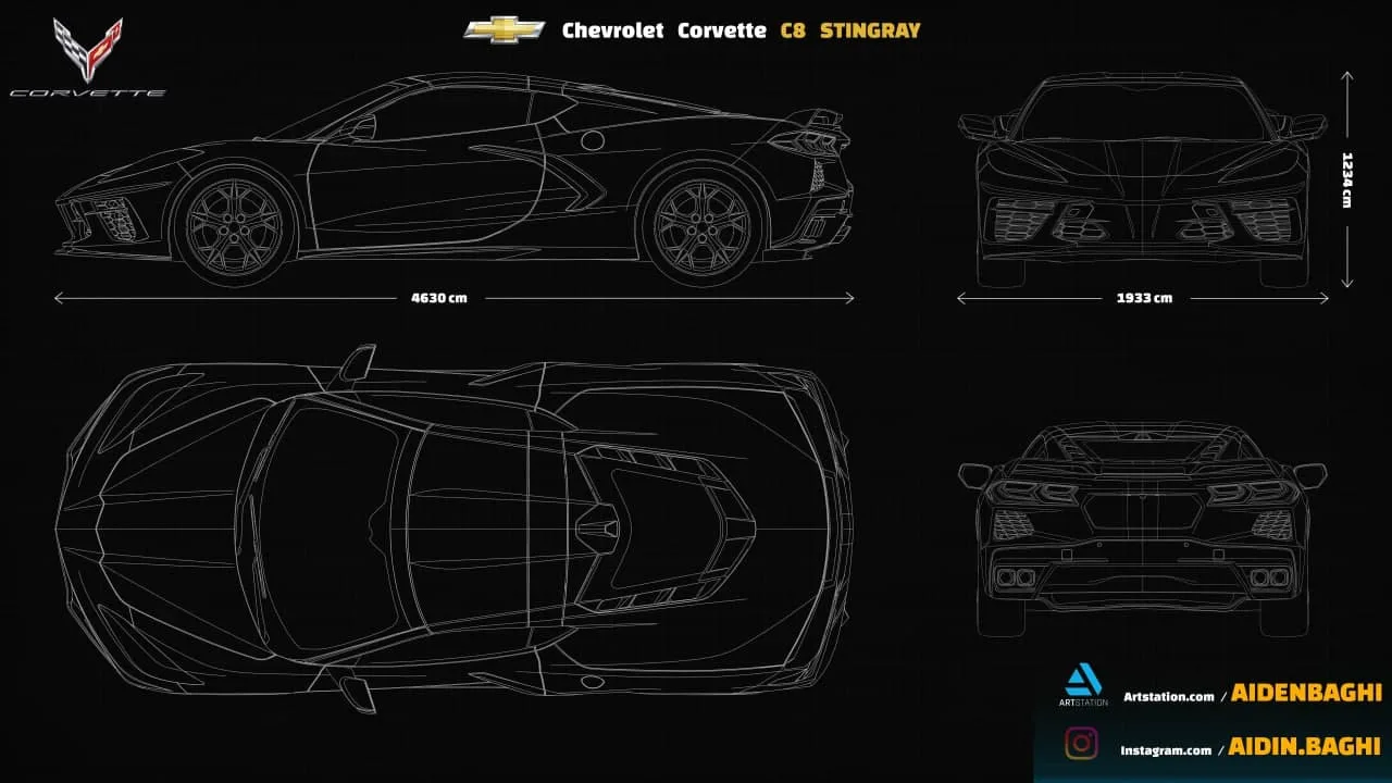 Chevrolet Corvette C8 Stingray Blueprint