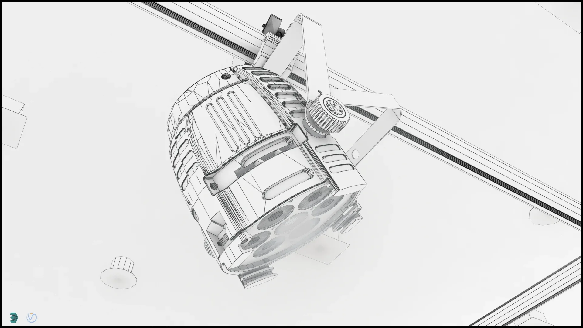 Virtual TV Studio News Set 3