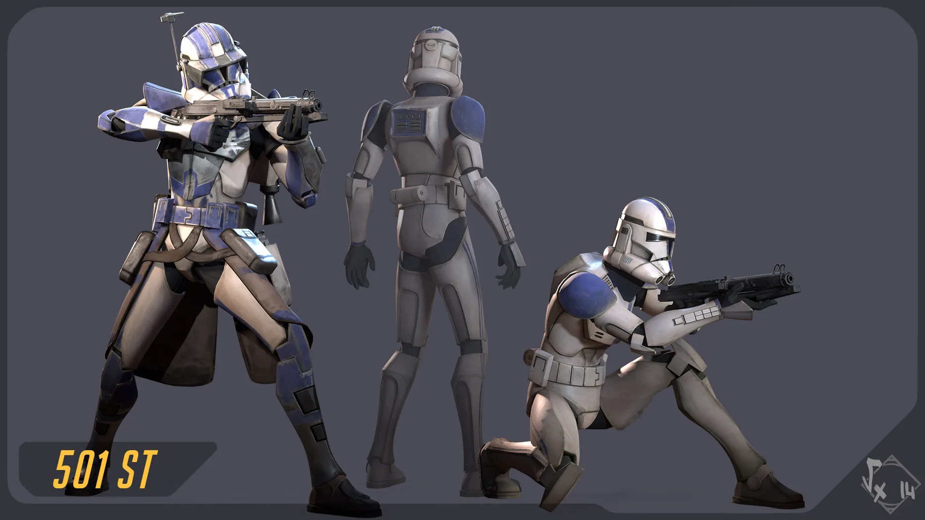 Clone Trooper Phase II – Full Rig + 8 Skins