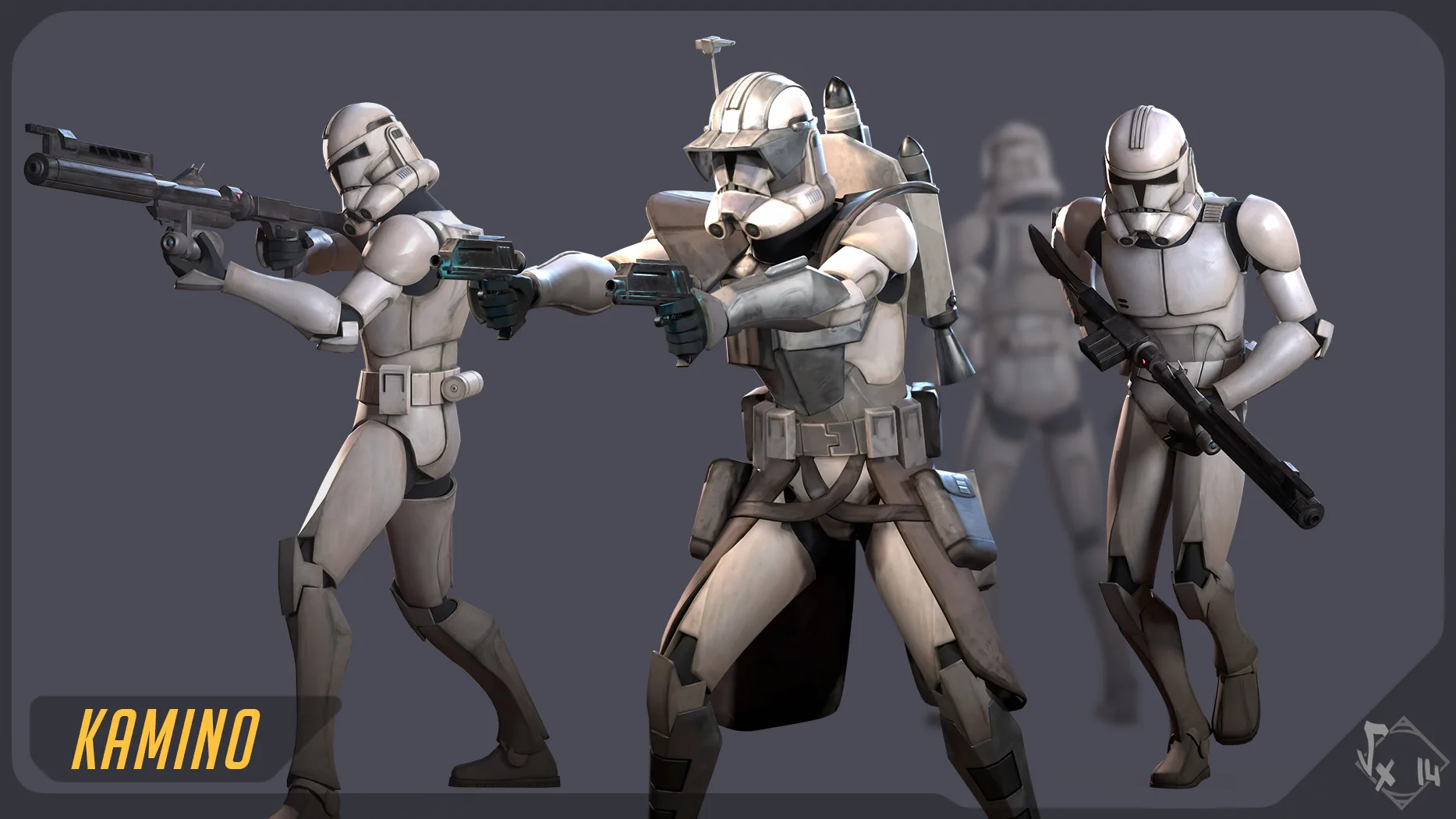 Clone Trooper Phase II – Full Rig + 8 Skins