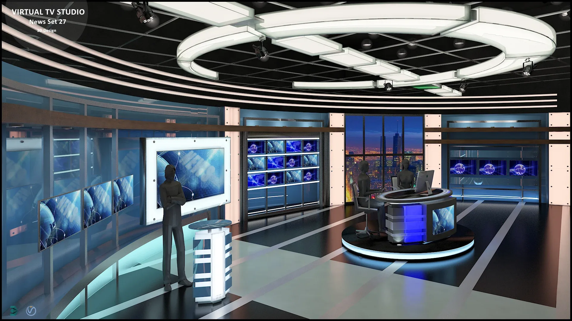 Virtual TV Studio Collection Vol 7 - 4 PCS DESIGN