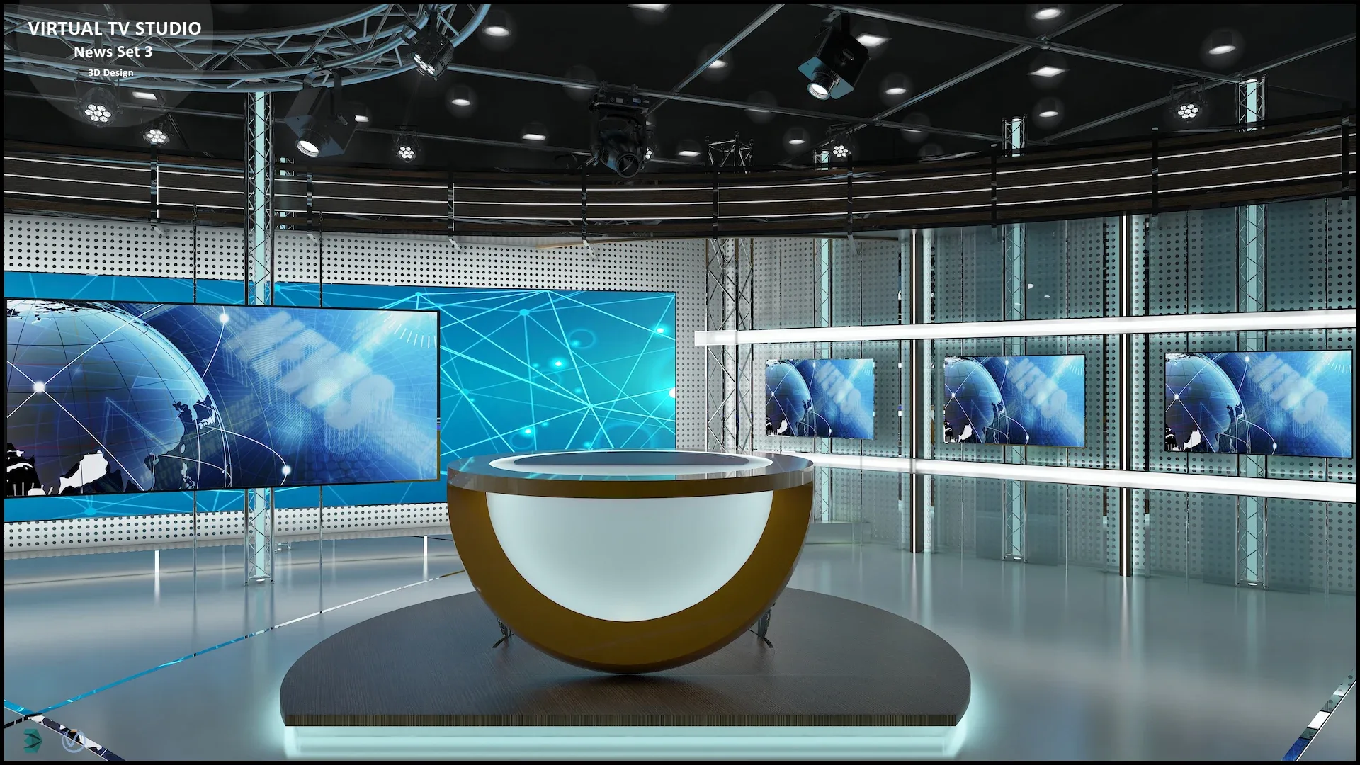 Virtual TV Studio Collection Vol 7 - 4 PCS DESIGN