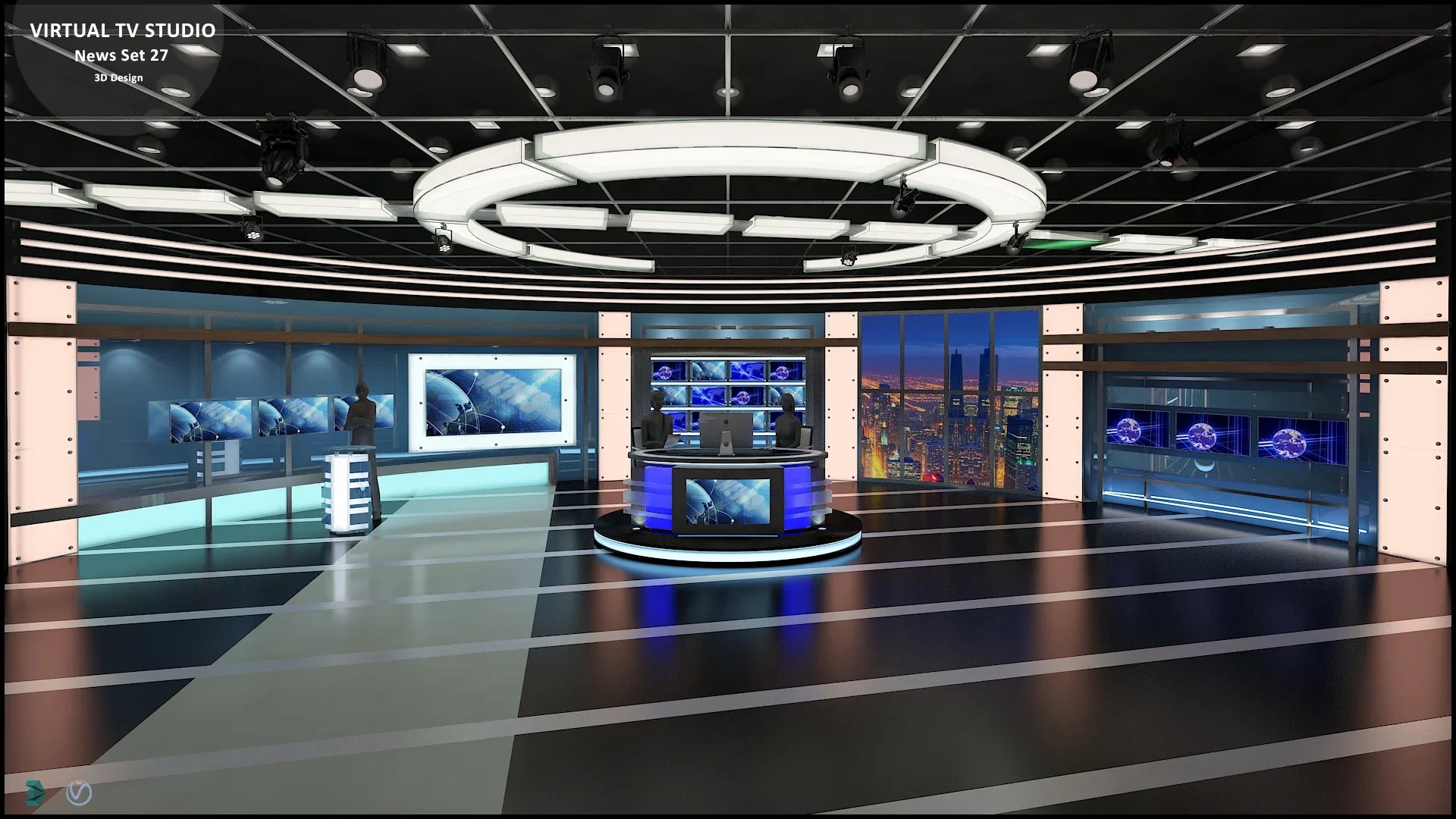 Virtual TV Studio Collection Vol 7 - 4 PCS DESIGN