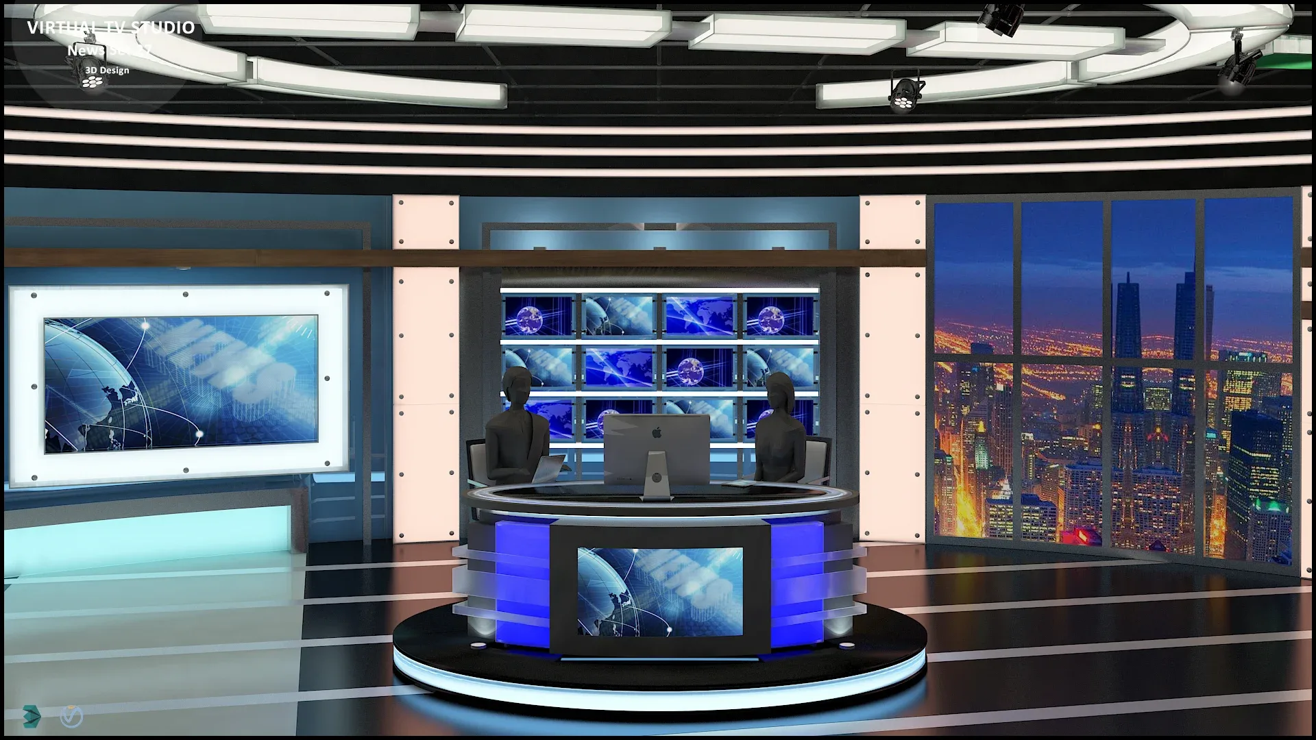 Virtual TV Studio Collection Vol 7 - 4 PCS DESIGN