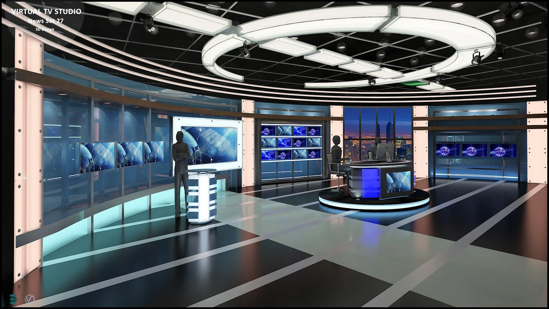 Virtual TV Studio Collection Vol 7 - 4 PCS DESIGN