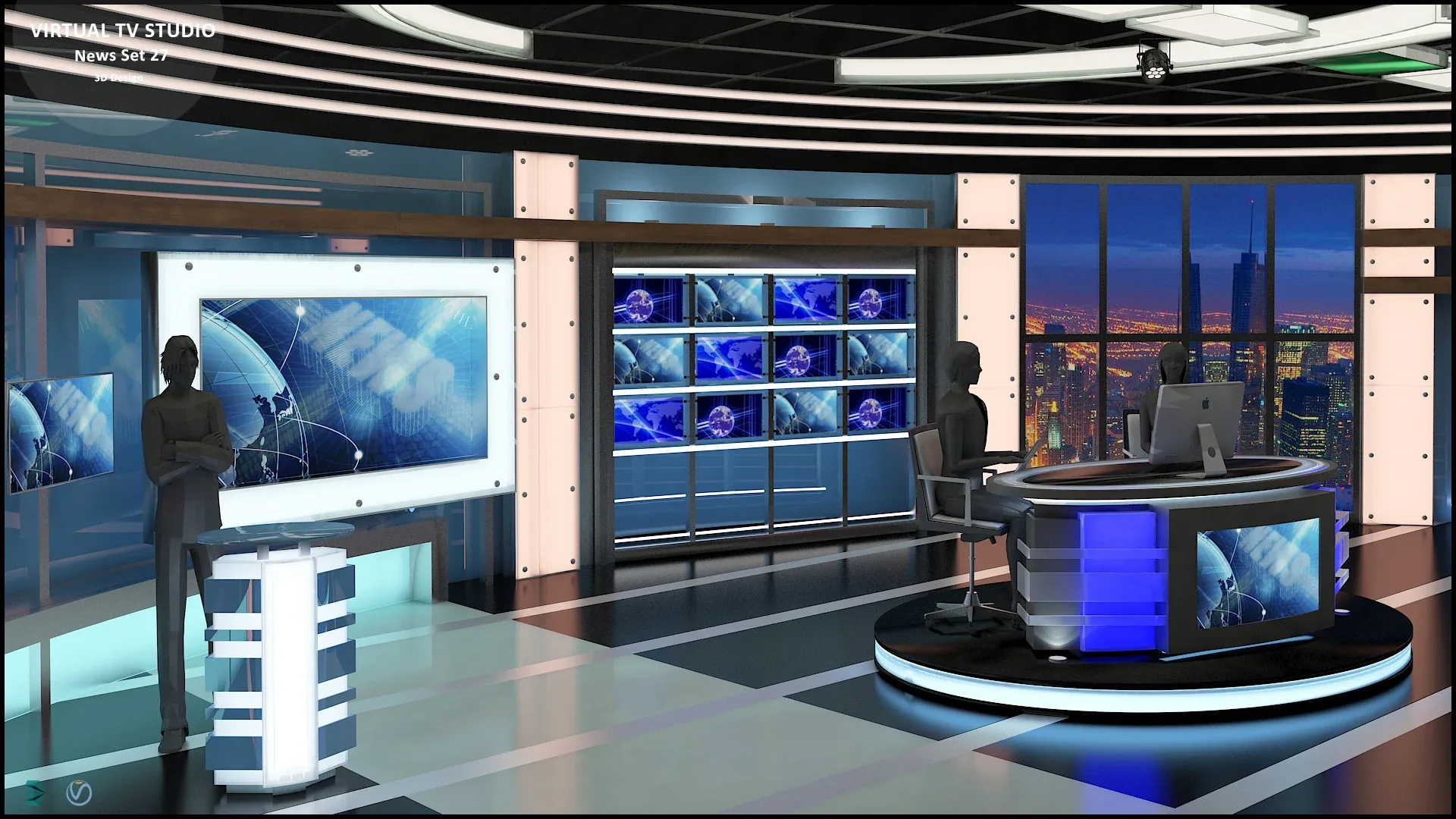 Virtual TV Studio Collection Vol 7 - 4 PCS DESIGN