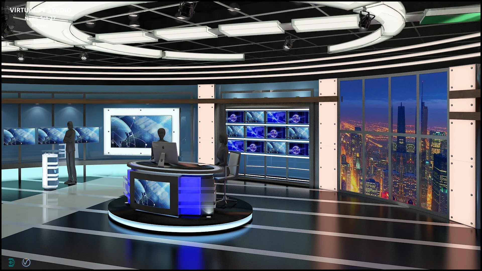 Virtual TV Studio Collection Vol 7 - 4 PCS DESIGN