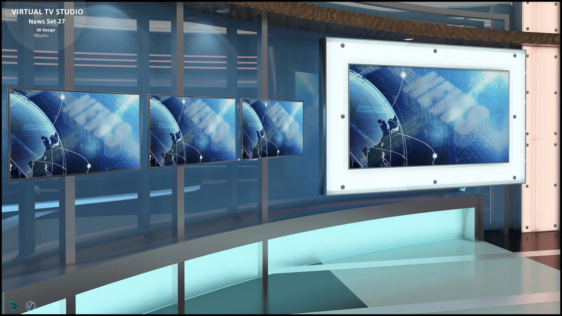 Virtual TV Studio Collection Vol 7 - 4 PCS DESIGN