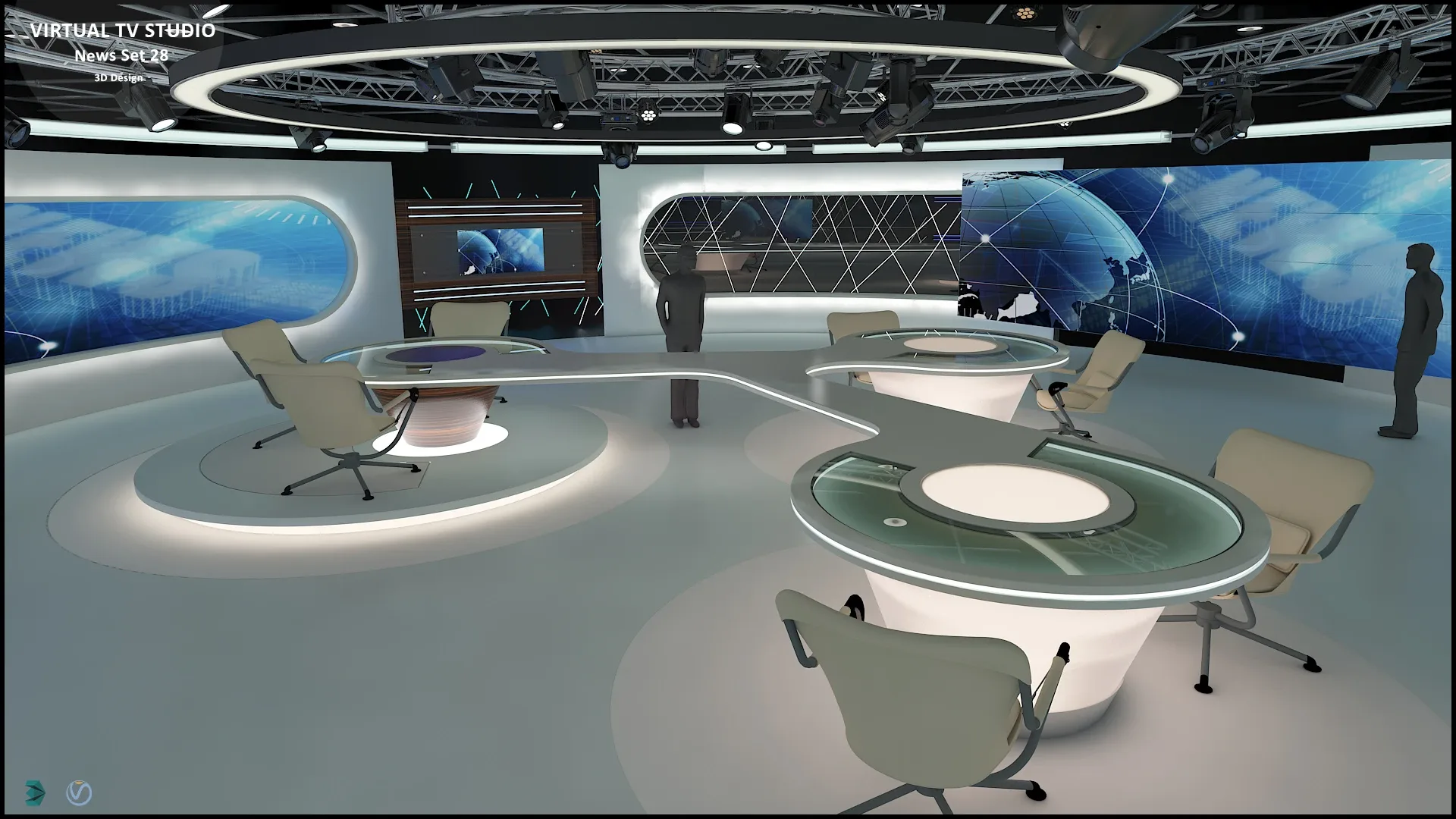 Virtual TV Studio Collection Vol 7 - 4 PCS DESIGN