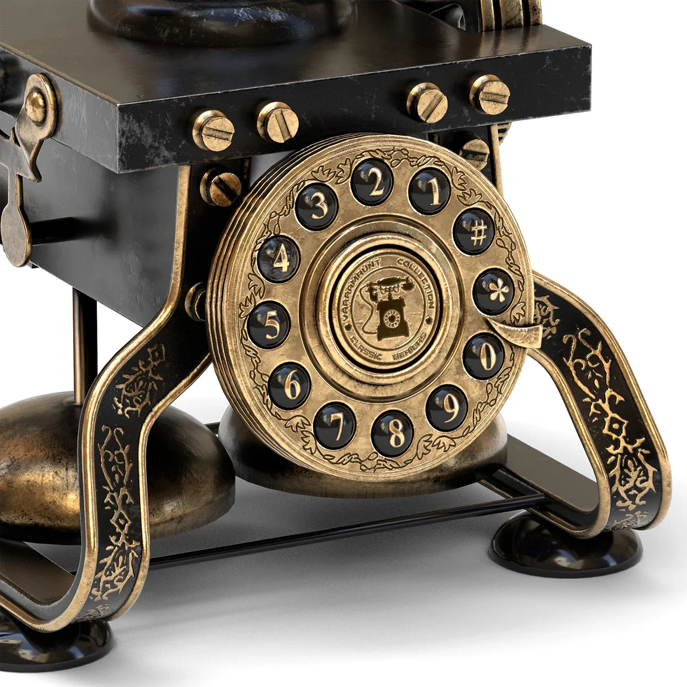 Antique Telephone Classic Rotating Dial Mechanical Ringtone Home Phone