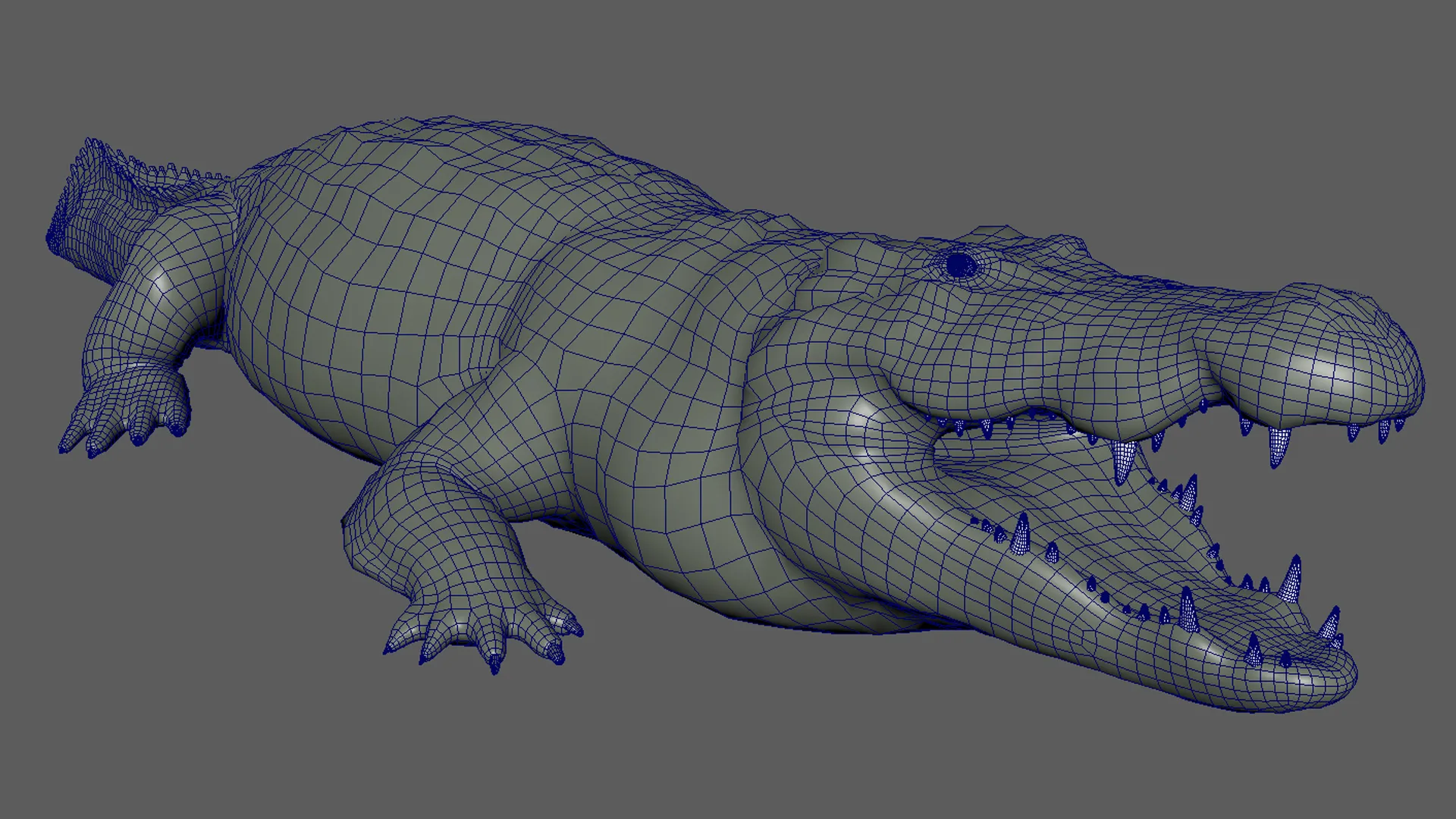 Production Quality Nile Crocodile 3D Model & ZBrush Sculpt