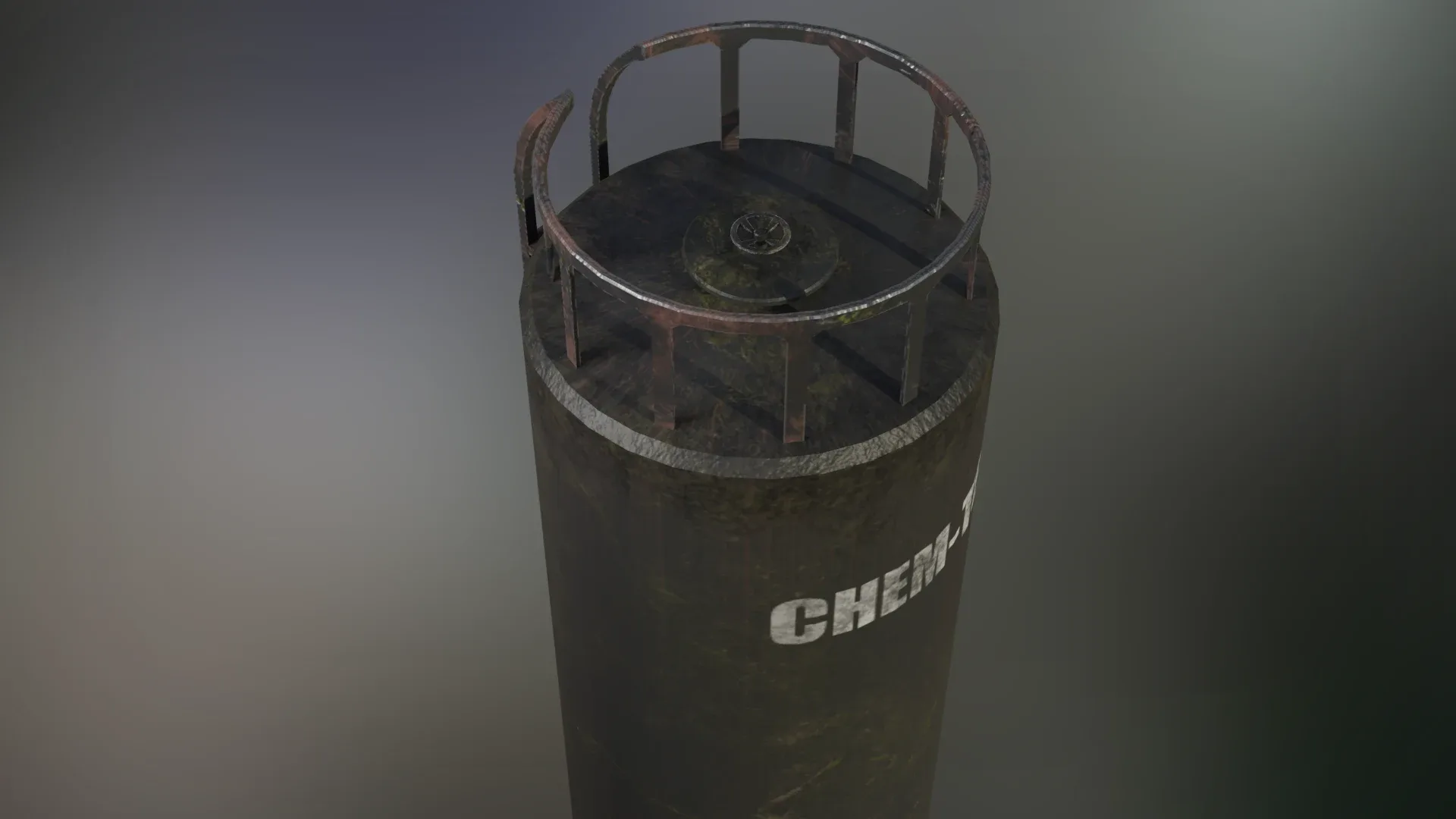 Industrial Vertical Storage Tank - Black