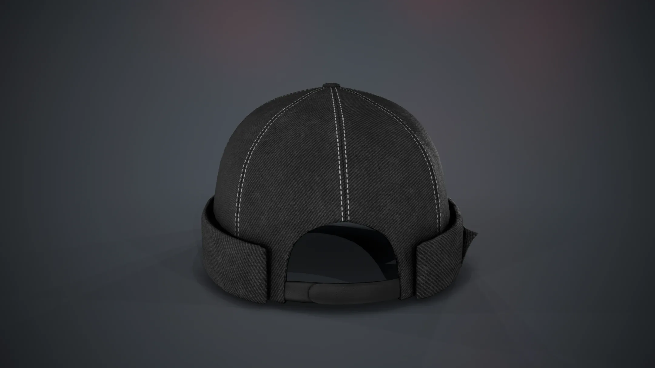 Full Black Jeans Brimless Cap