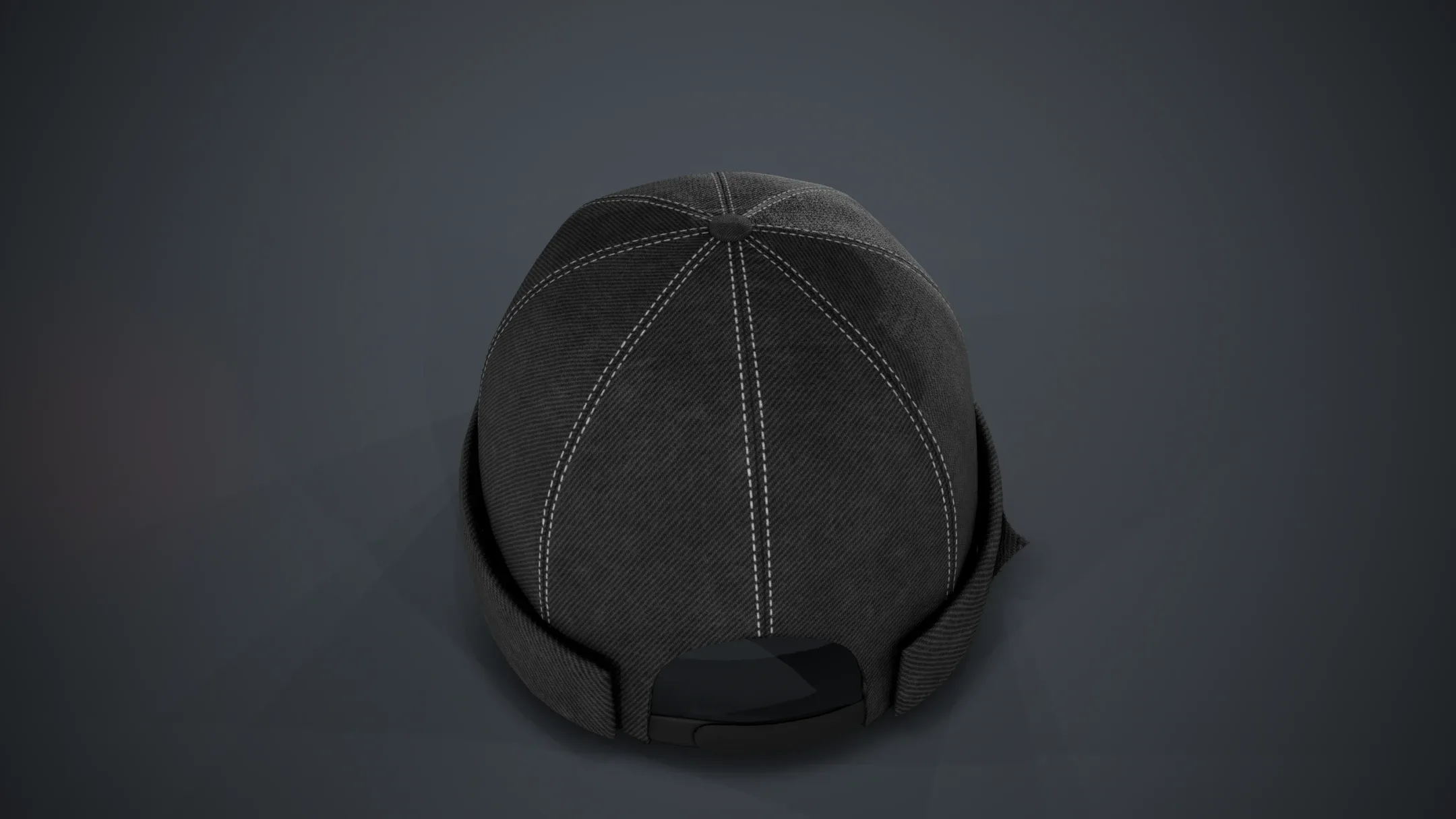 Full Black Jeans Brimless Cap