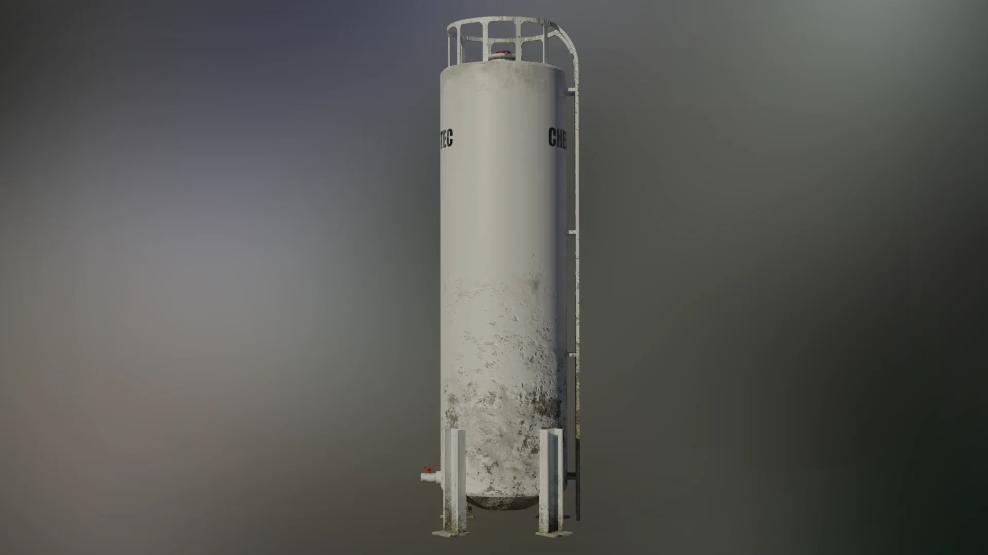 Industrial Vertical Storage Tank - White