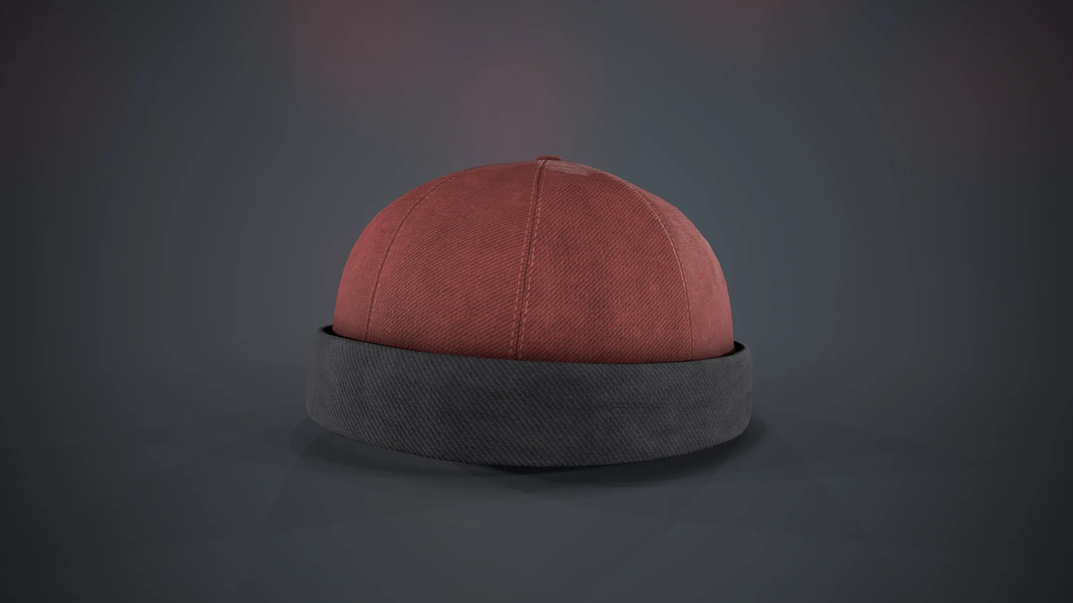 Red Jeans Brimless Cap