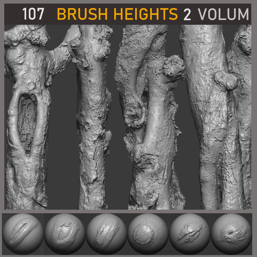 Zbrush - Trunk Detail Brushes 2 Volume