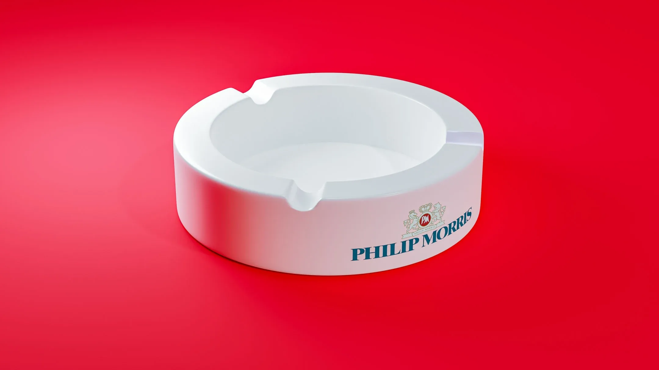 Ashtray Philip Morris Low Poly 3D + Manual