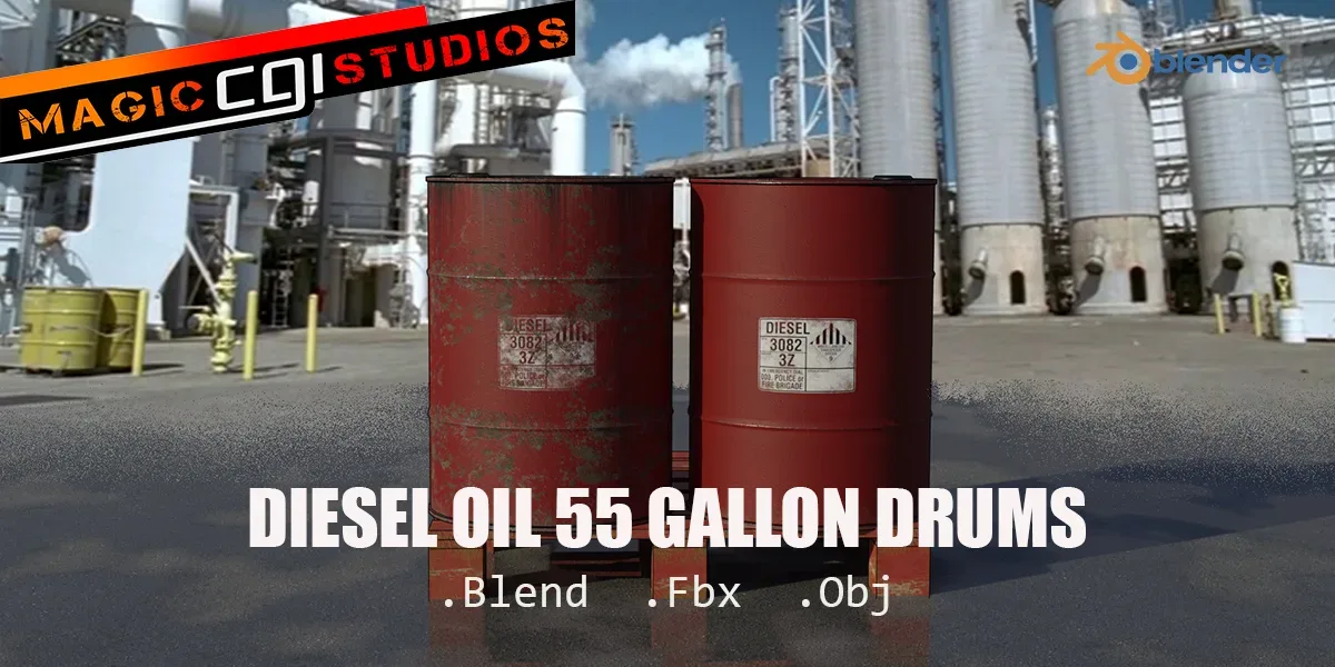 Industrial Oil Storage Drums - Red