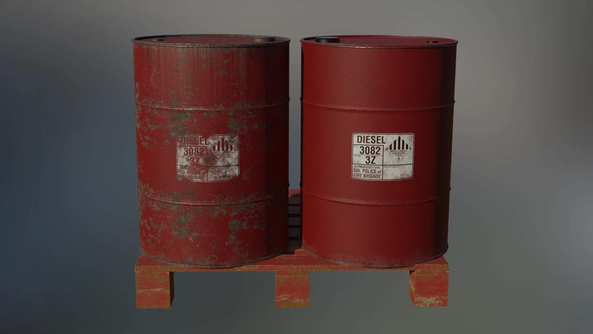 Industrial Oil Storage Drums - Red