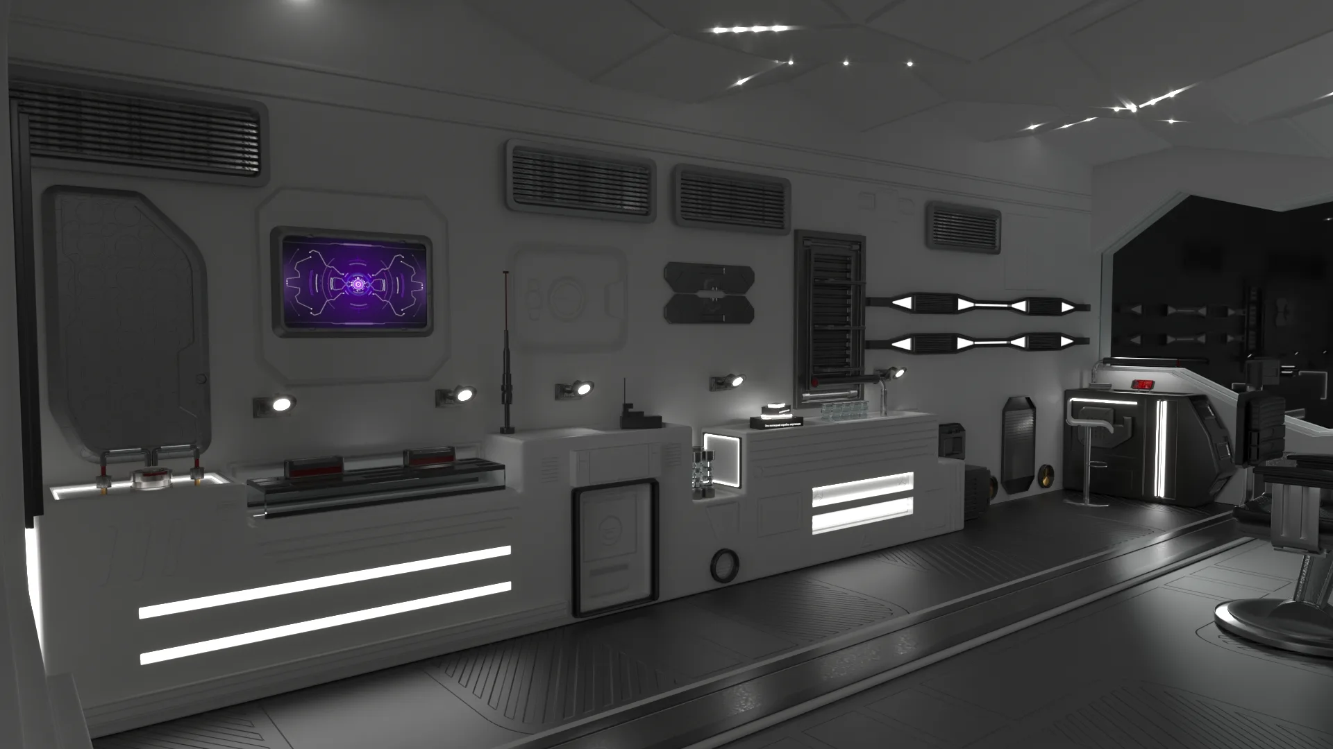 Sci-Fi Interior Station