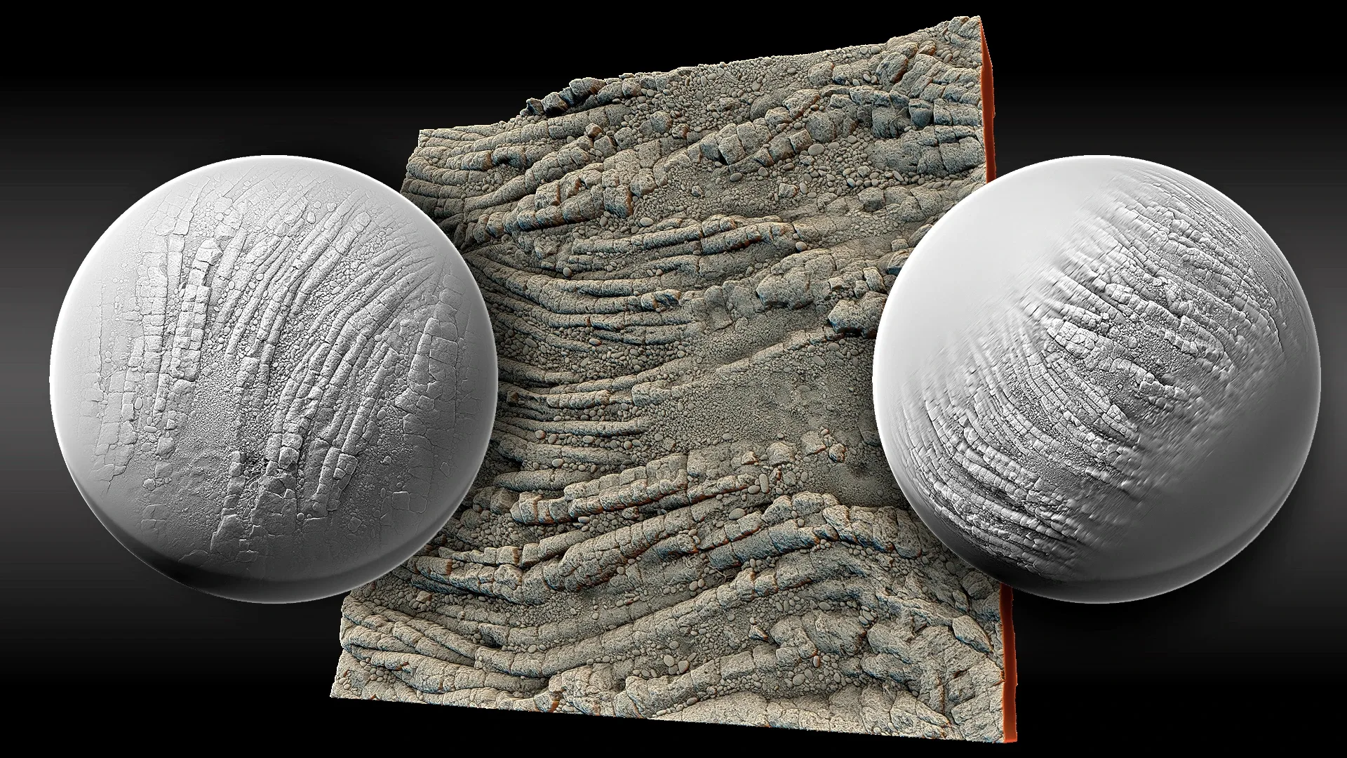 Ultra HQ Terrain / Rock Seamless Sculpt Zbrush brushes + Alphas (Blender, Substance, etc.) Vol.2