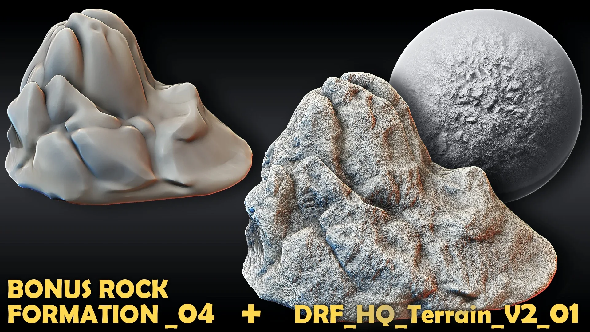 Ultra HQ Terrain / Rock Seamless Sculpt Zbrush brushes + Alphas (Blender, Substance, etc.) Vol.2