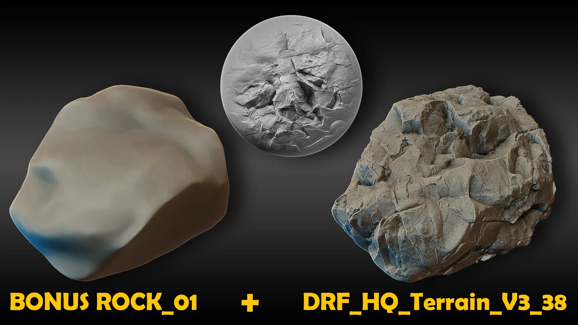 Ultra HQ Terrain / Rock Seamless Sculpt Zbrush brushes + Alphas (Blender, Substance, etc.) Vol.3