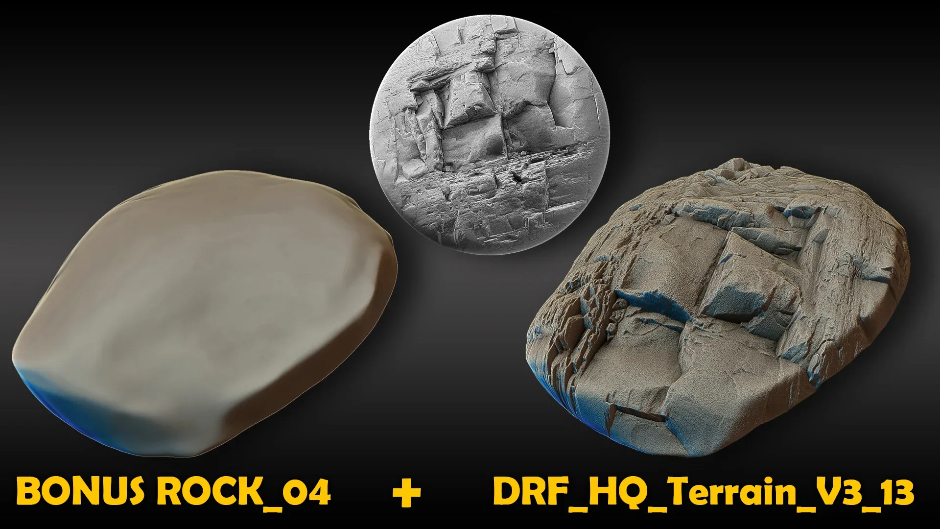Ultra HQ Terrain / Rock Seamless Sculpt Zbrush brushes + Alphas (Blender, Substance, etc.) Vol.3