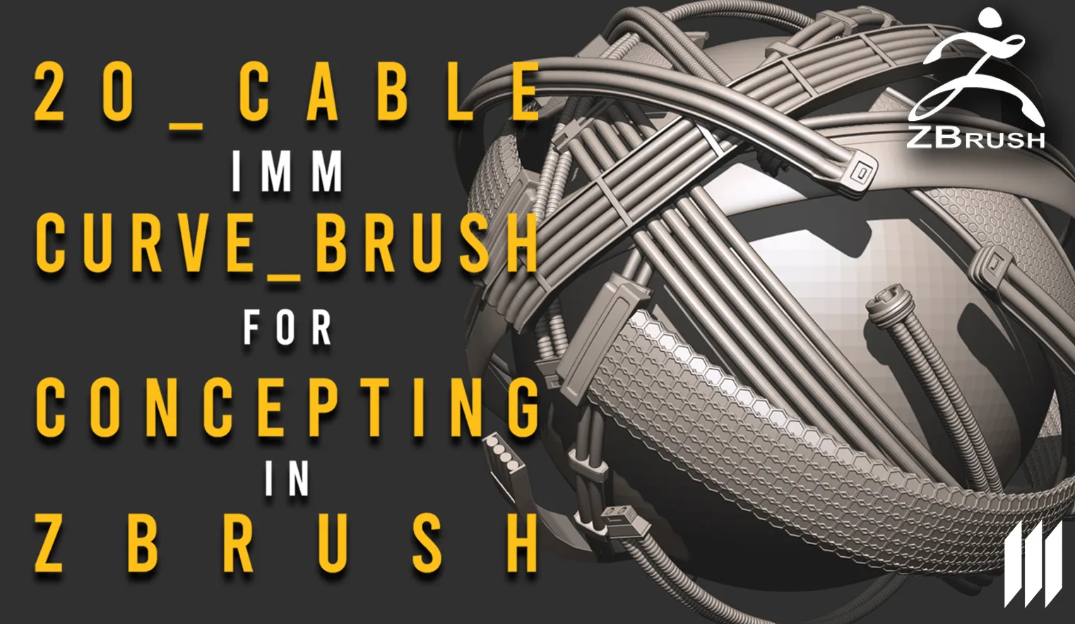 Cable IMM Brush For Concepting In Zbrush