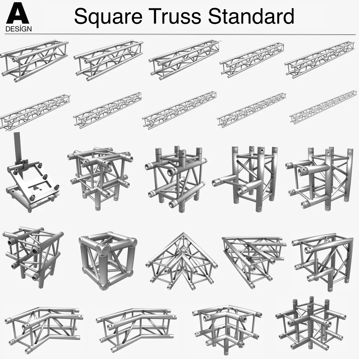 Square Truss Standard Collection - 24 PCS Modular