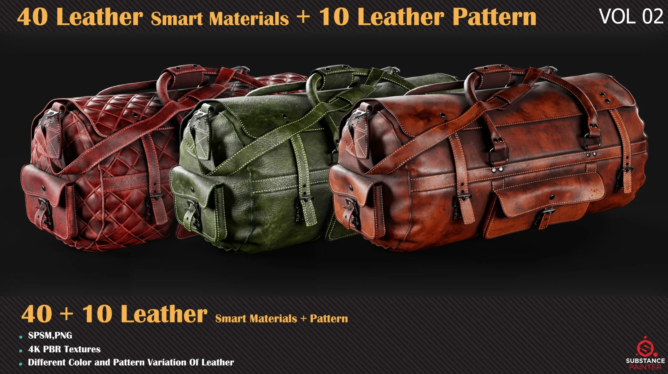 40 Leather Smart Materials + 10 Leather Patterns+Video Tutorial