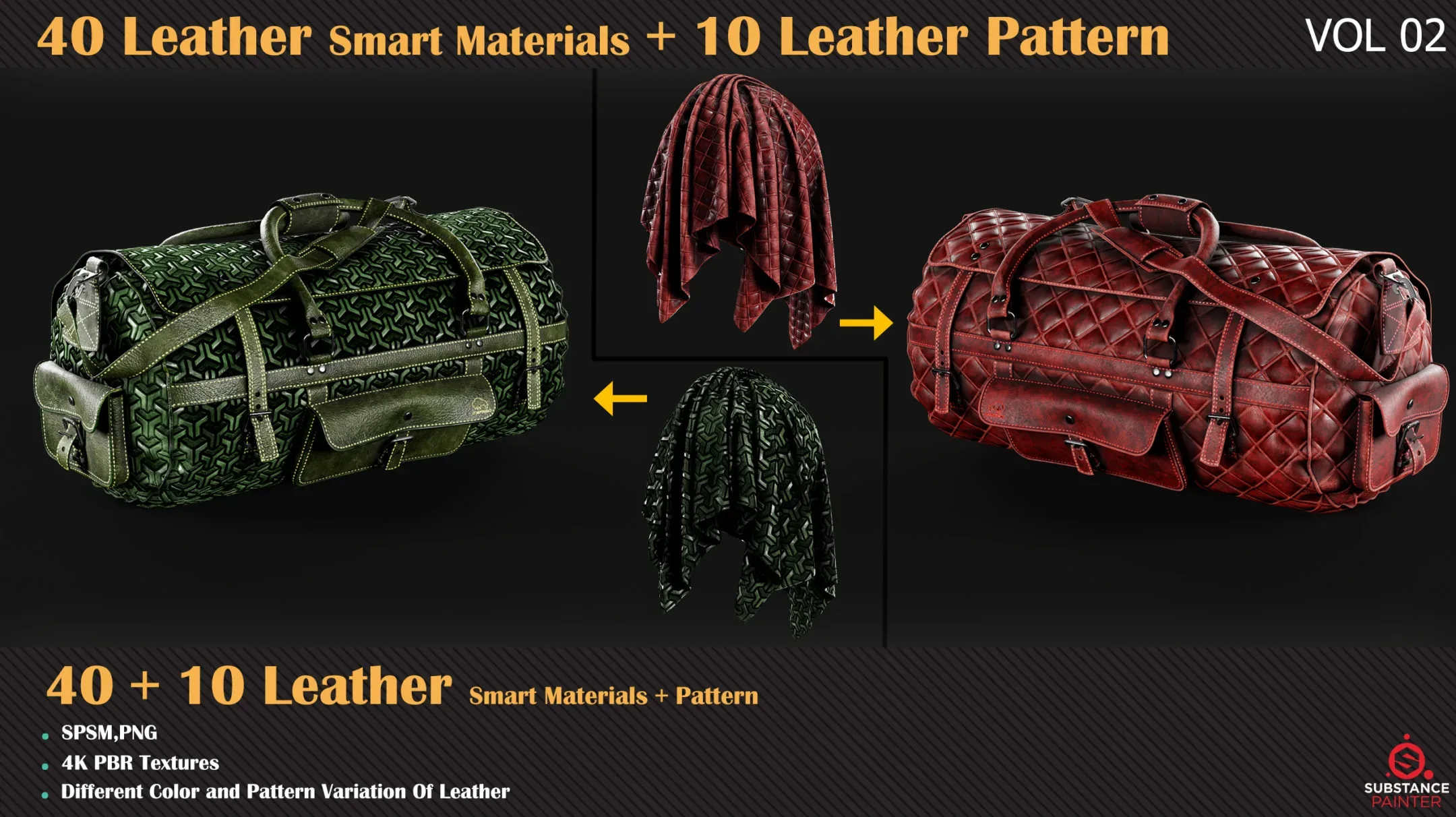 40 Leather Smart Materials + 10 Leather Patterns+Video Tutorial