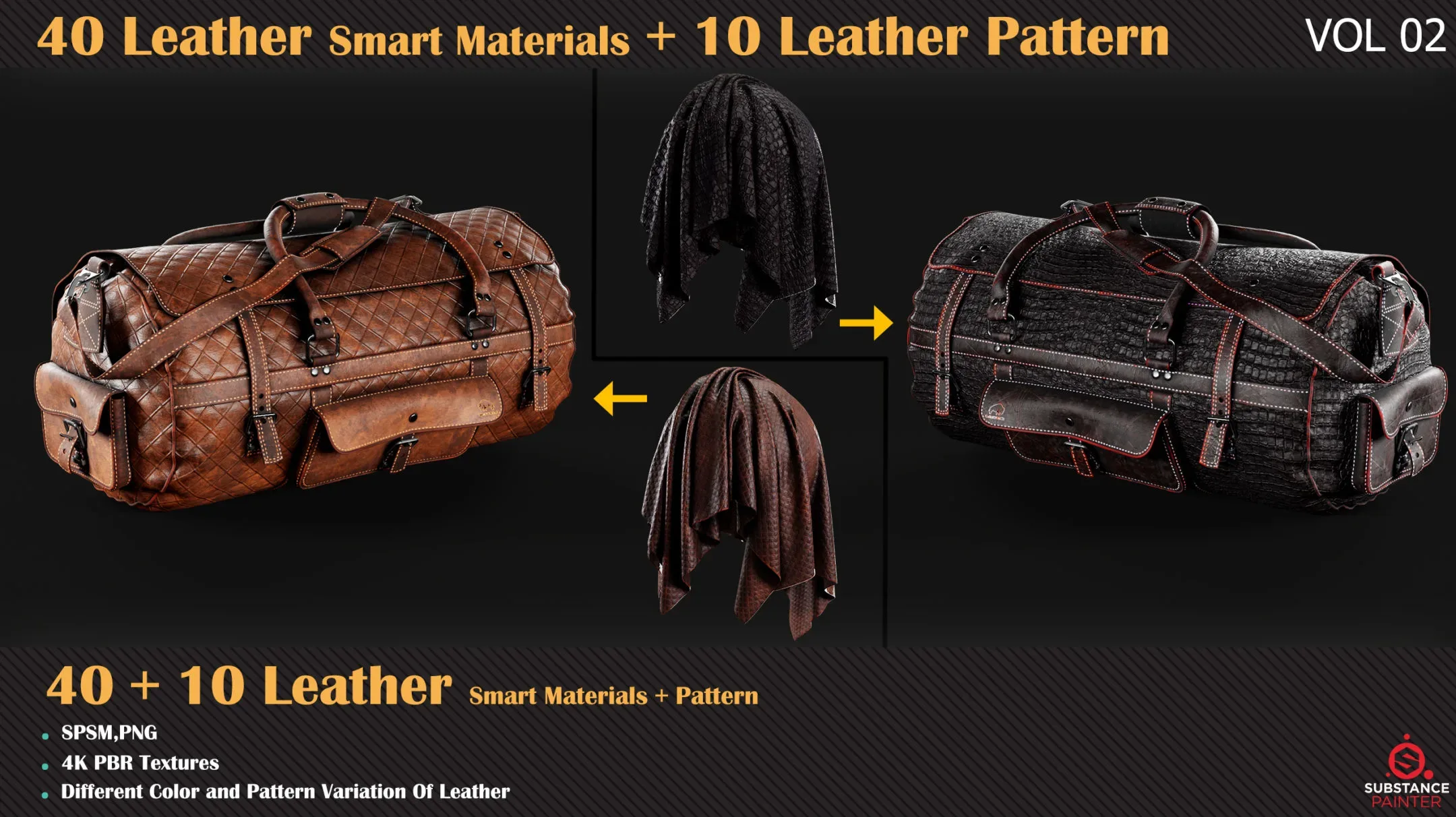 40 Leather Smart Materials + 10 Leather Patterns+Video Tutorial