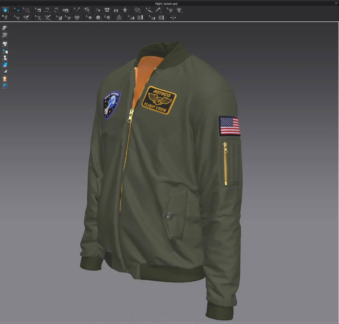 Flight Jacket, Marvelous Designer & Clo3d