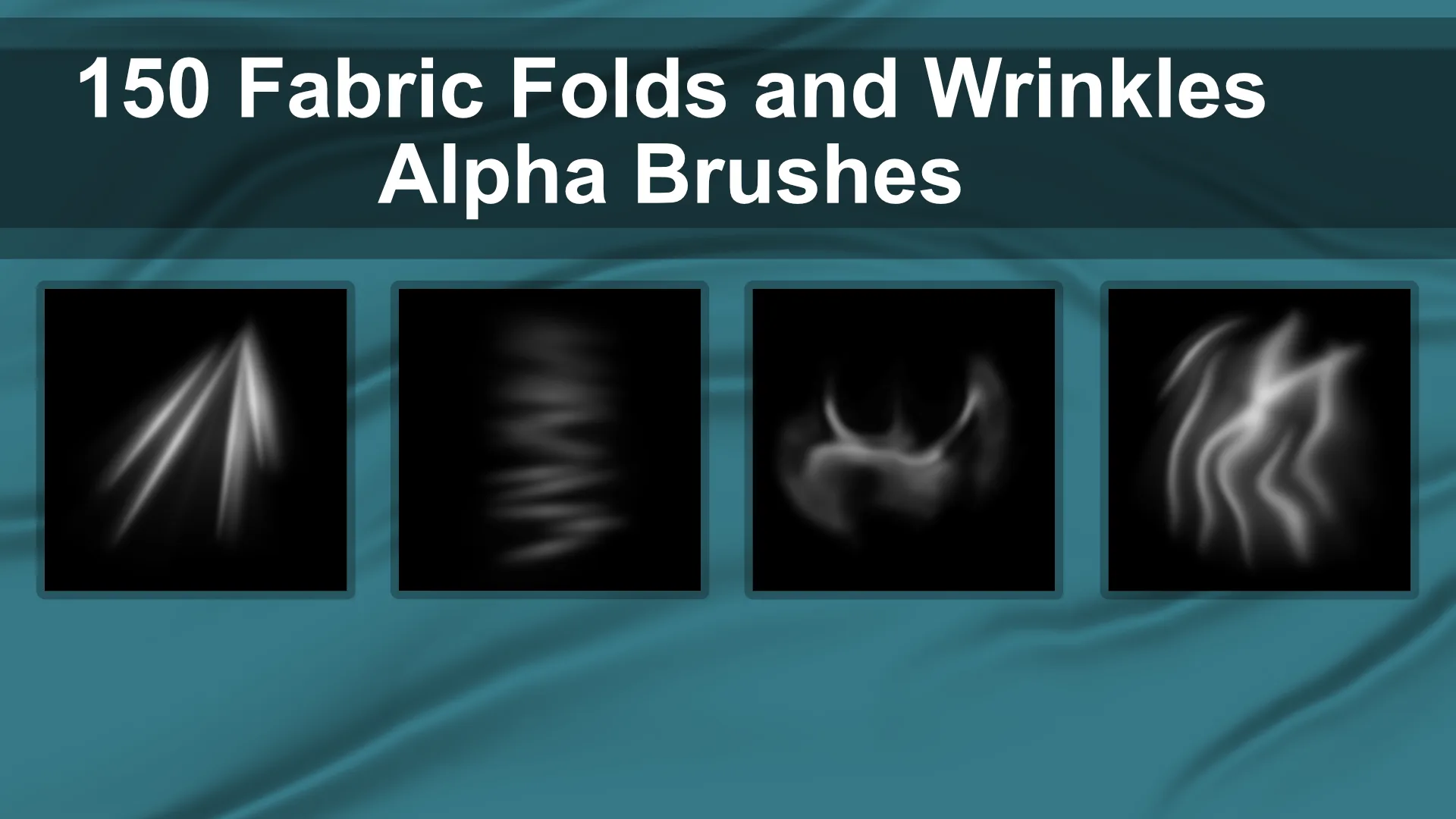 150 Alpha Brushes - Fabric Folds & Wrinkles