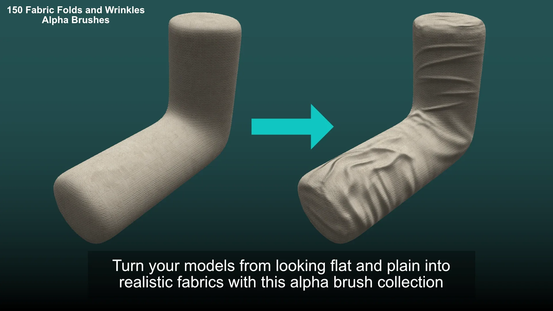 150 Alpha Brushes - Fabric Folds & Wrinkles