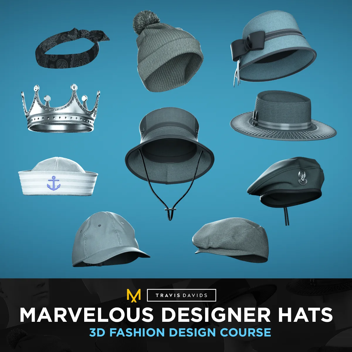 Marvelous Designer Hats - 3D Fashion Design Course