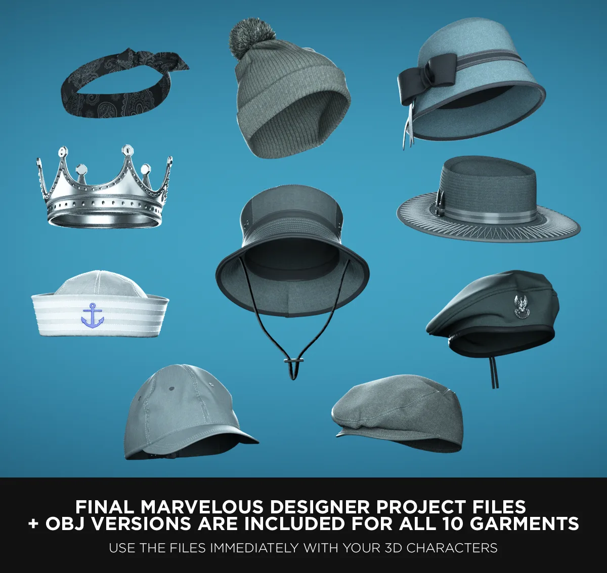 Marvelous Designer Hats - 3D Fashion Design Course