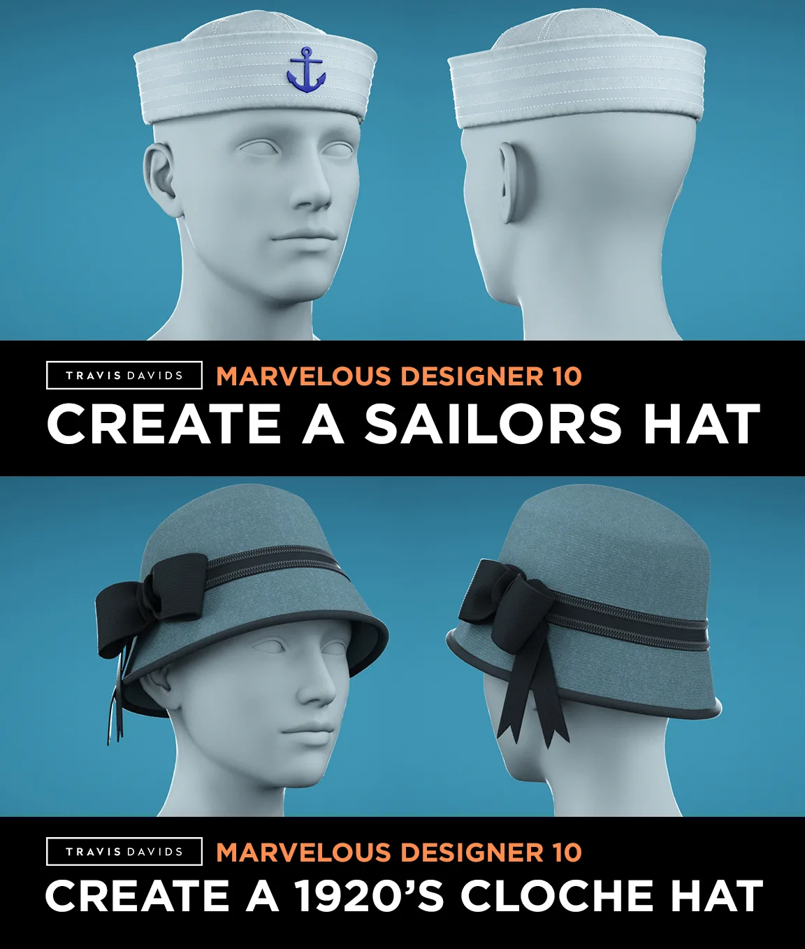 Marvelous Designer Hats - 3D Fashion Design Course