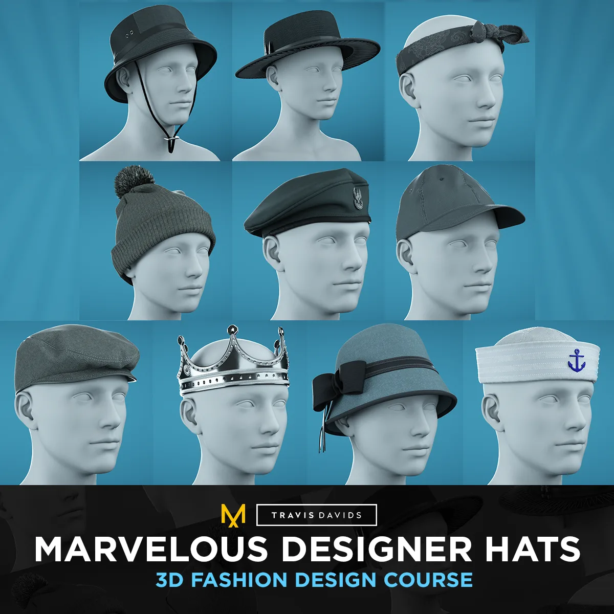 Marvelous Designer Hats - 3D Fashion Design Course