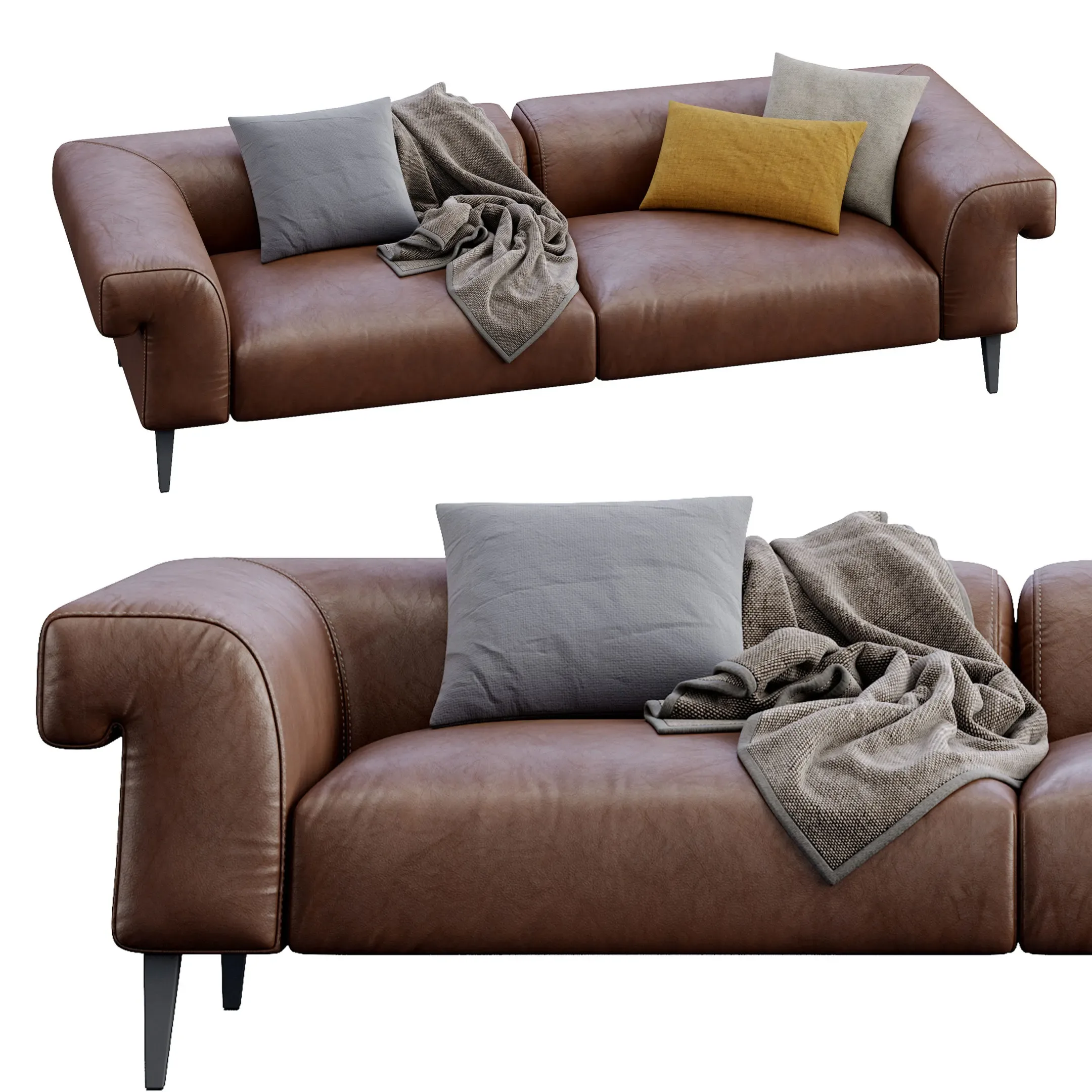 Leather Sofa Soho By Gianfranco Ferre