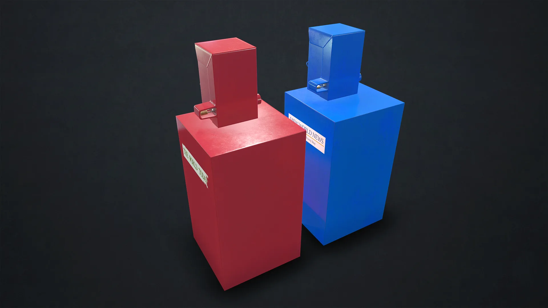 Newspaper Dispenser - Low Poly