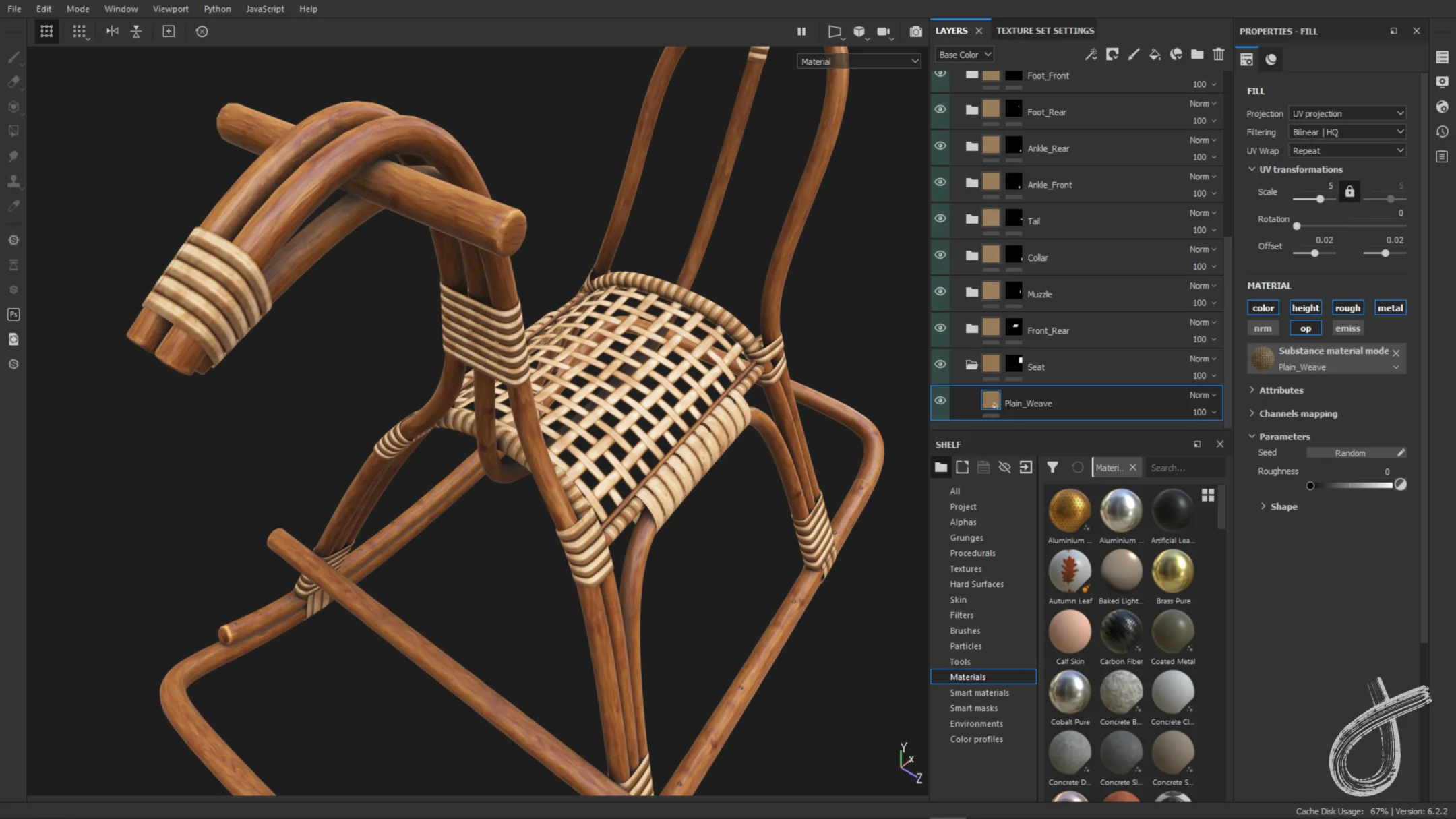 Rattan Rocker | A Complete Game Asset Workflow