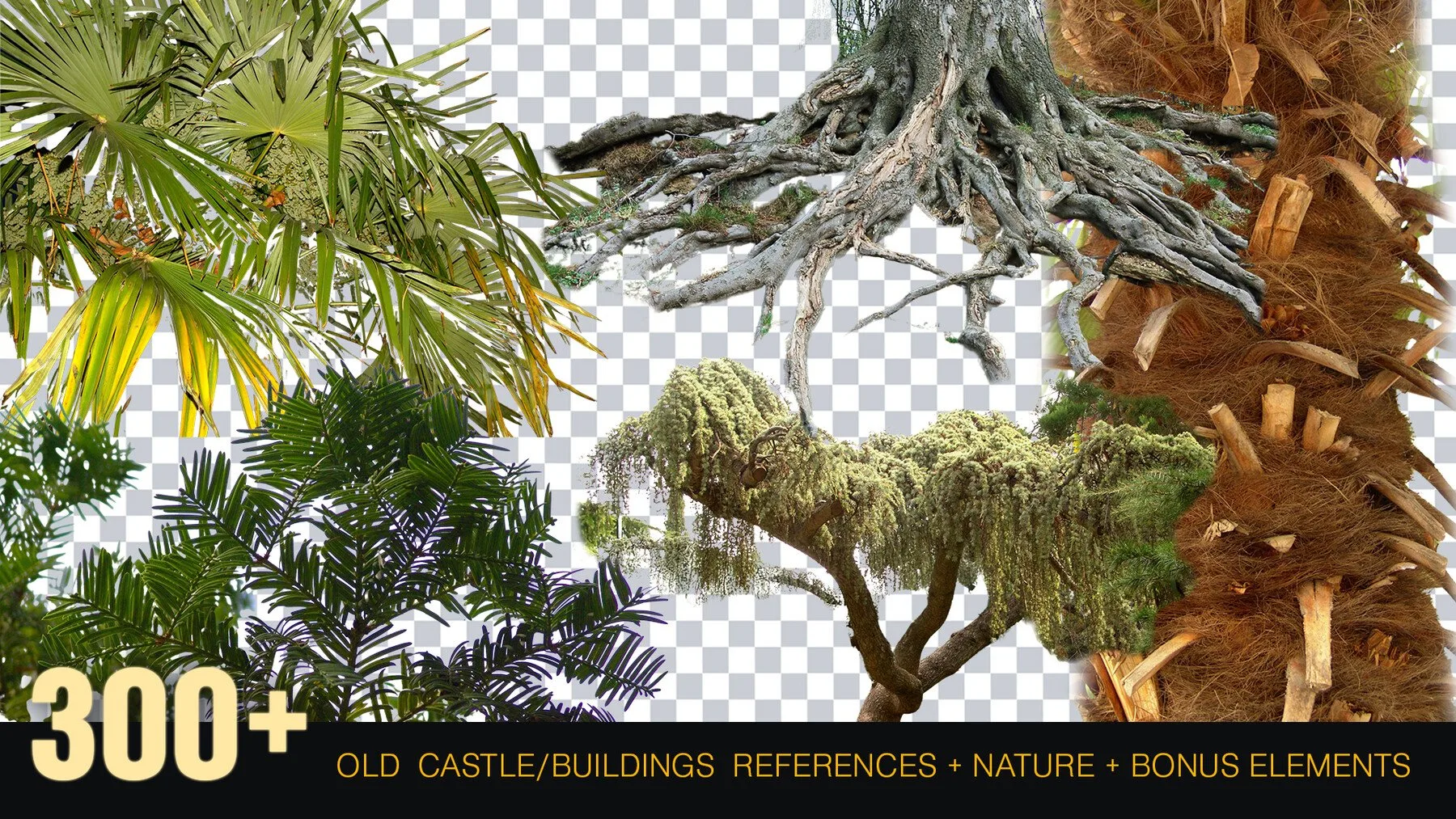 300+ Old Castle / Buildings reference Pack + Nature + Bonus [Transparent BG] Perfect For Mattepainting And Photobash